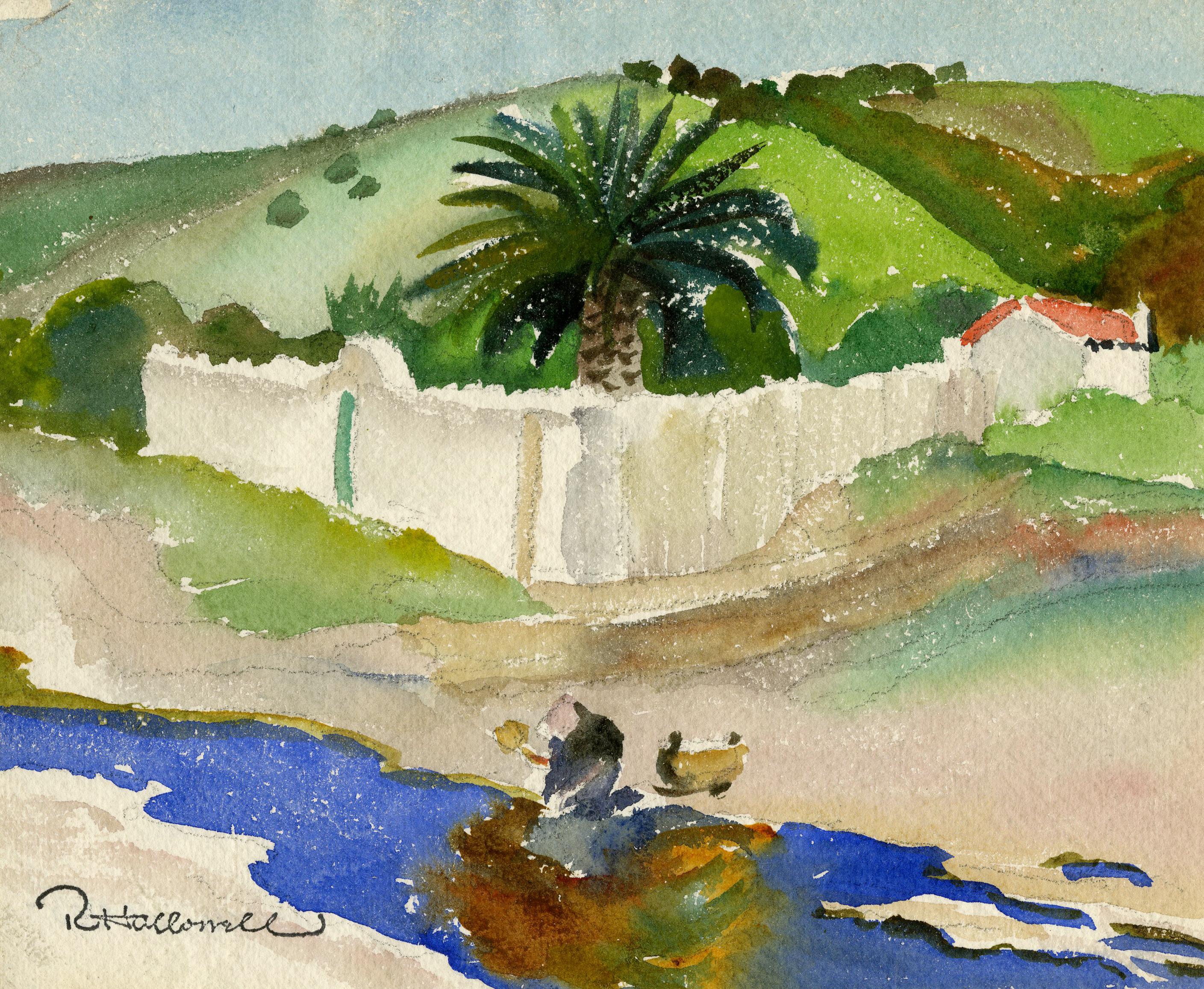 Robert Hallowell Landscape Painting – Das Tor, Kuba
