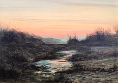 Vintage Wetlands at Sunset by Robert Hamblen