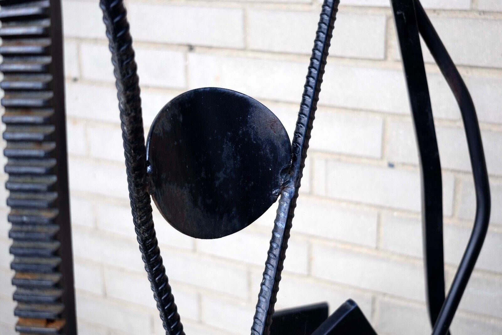 Robert Hansen Black Forged Metal Abstract Outdoor Contemporary Modern Sculpture For Sale 4