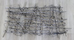 Zeitgenössische brutalistische Metall-Wandskulptur von Robert Hansen