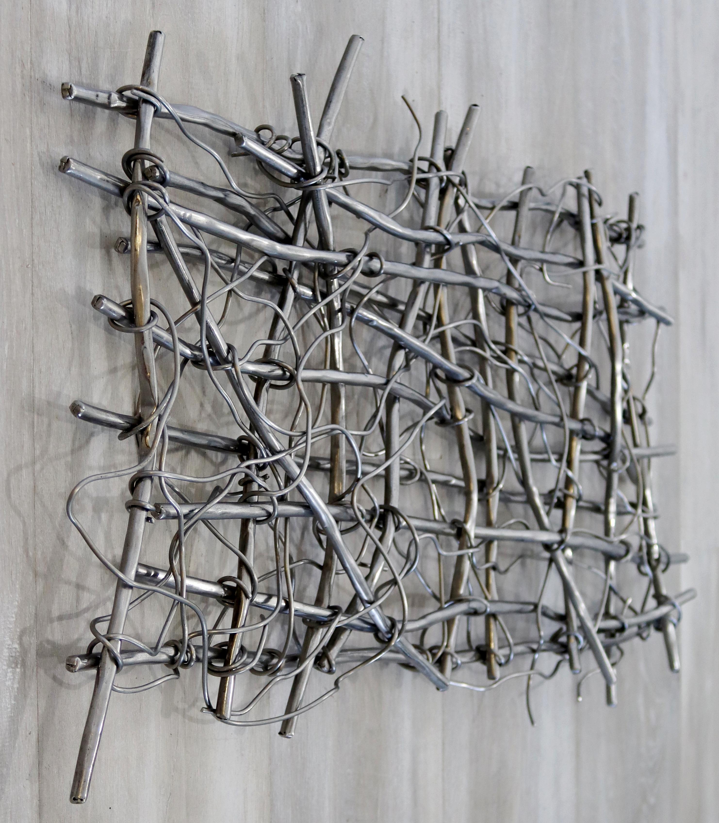 Robert Hansen Contemporary Metal Brutalist Wall Sculpture 1