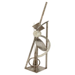 Robert Hansen Large Abstract Stainless Steel Floor Sculpture