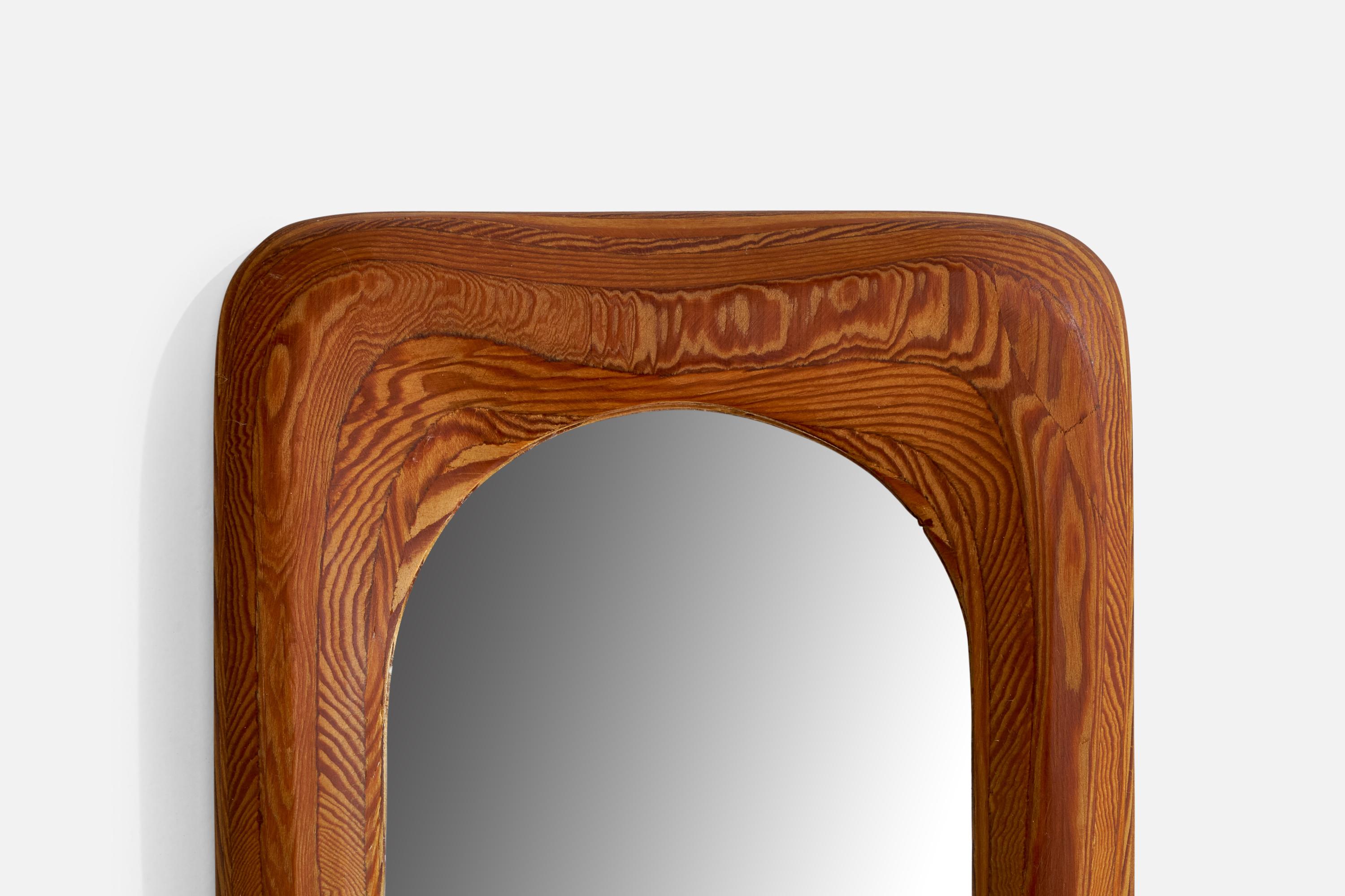 Post-Modern Robert Hargrave, Wall Mirror, Pine, USA, 1980