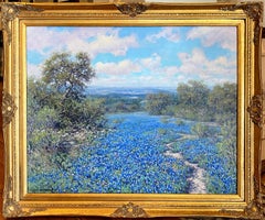 "SPRINGTIME" BLUEBONNET TEXAS HILL COUNTRY RANCH WILDFLOWERS