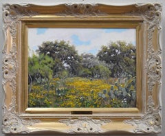 Vintage "TEXAS SPRING DAY" HILL COUNTRY FRAMED 19 X 23
