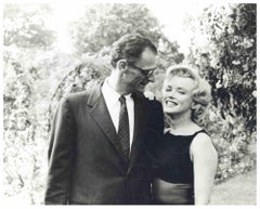 Marilyn Monroe and Arthur Miller - Vintage Photograph by Robert Haswell - 1950s