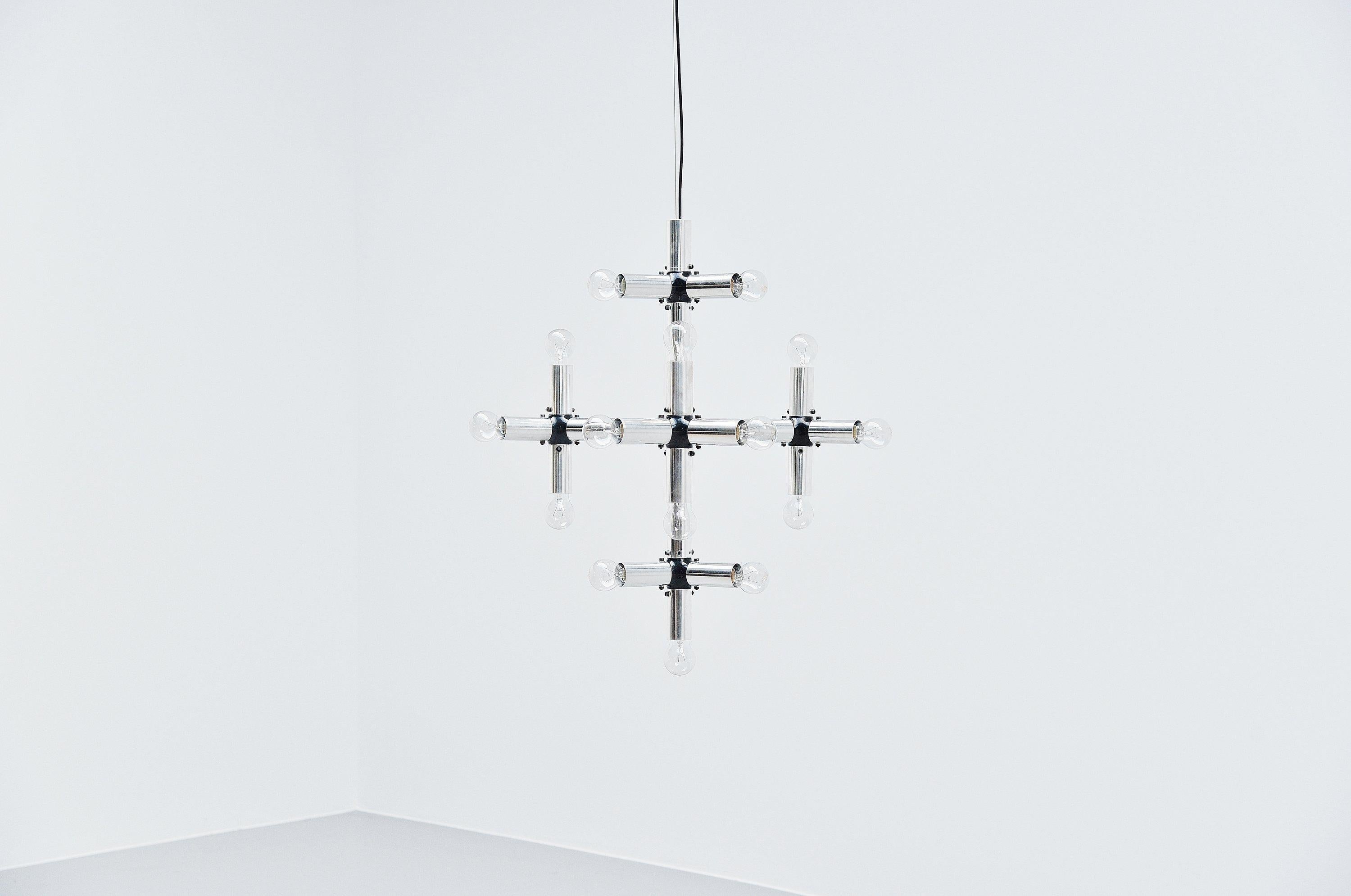 Robert Haussmann Chandelier Lichtstruktur Swiss Lamp, 1969 1