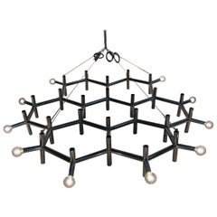 Robert Haussmann Atomic Hanging Chandelier Mid Century Modern