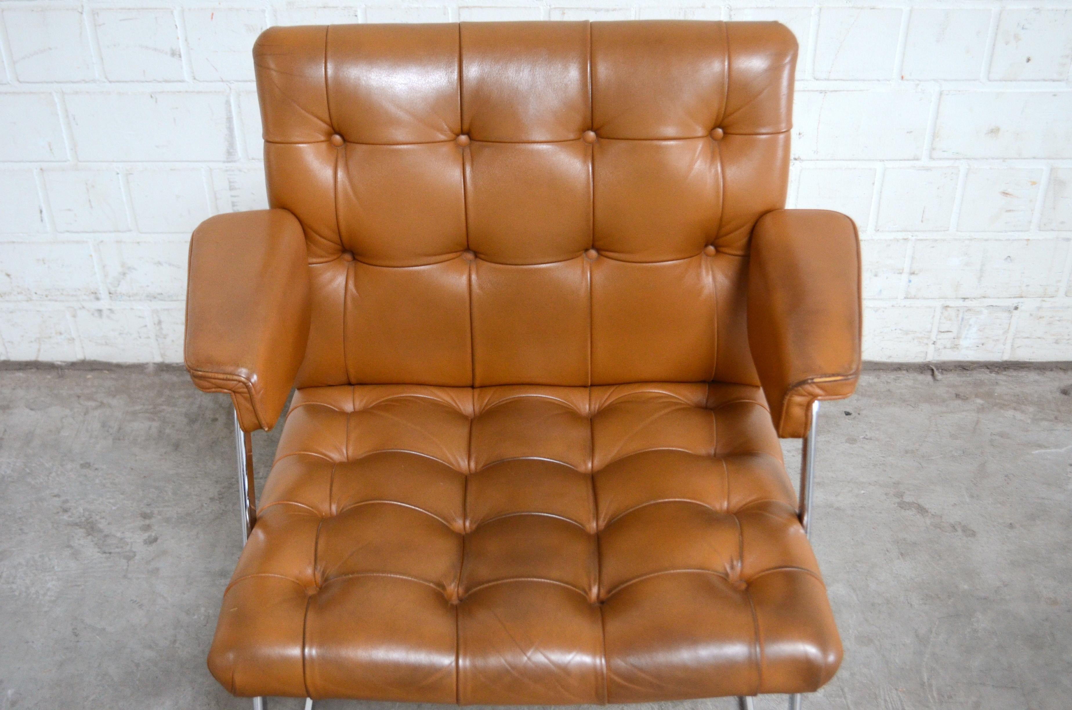 Robert Haussmann & Haussmann RH 305/ 304 UNESCO Softpad Chair Cognac in vendita 4
