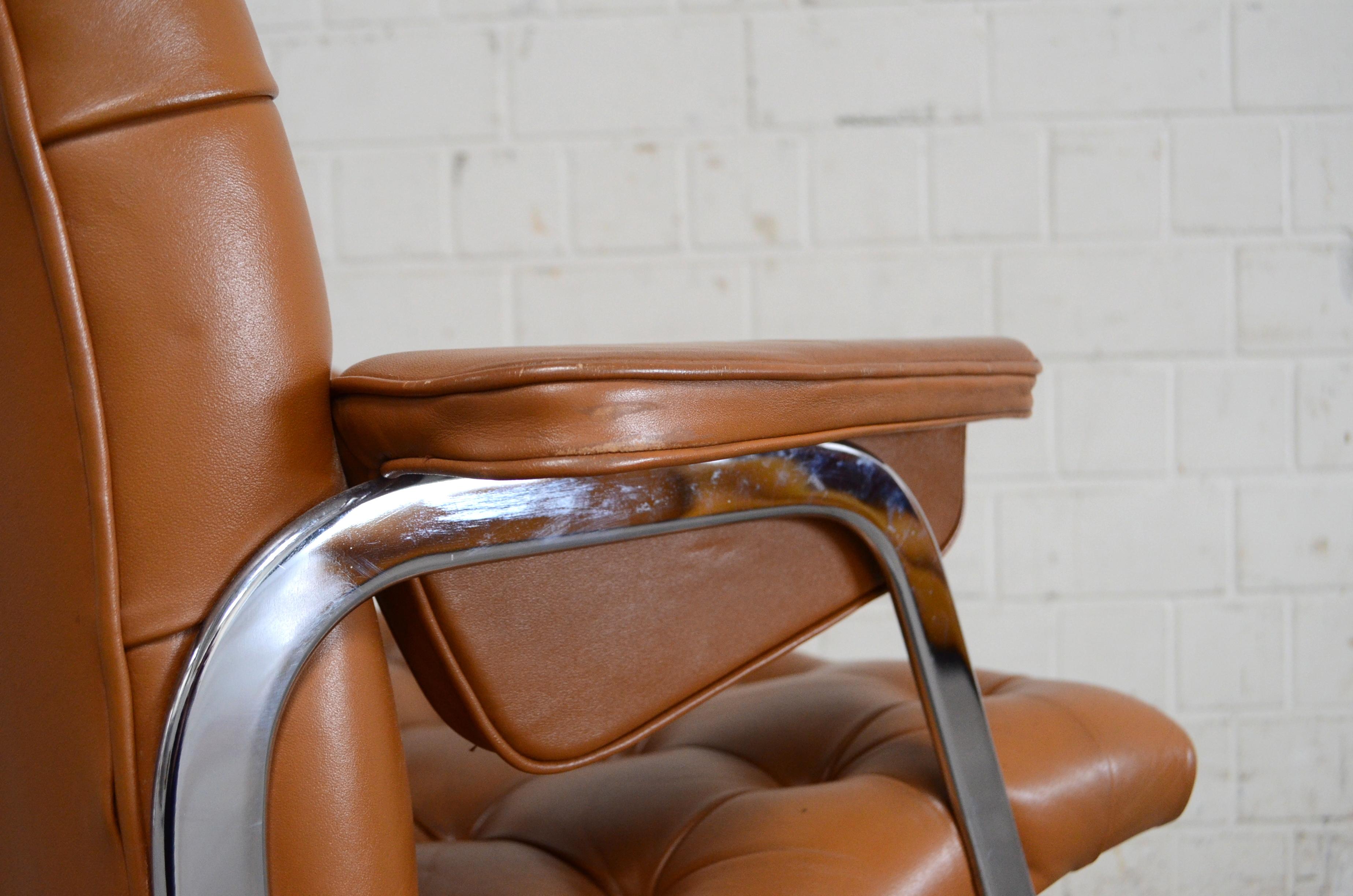Robert Haussmann & Haussmann RH 305/ 304 UNESCO Softpad Chair Cognac in vendita 11