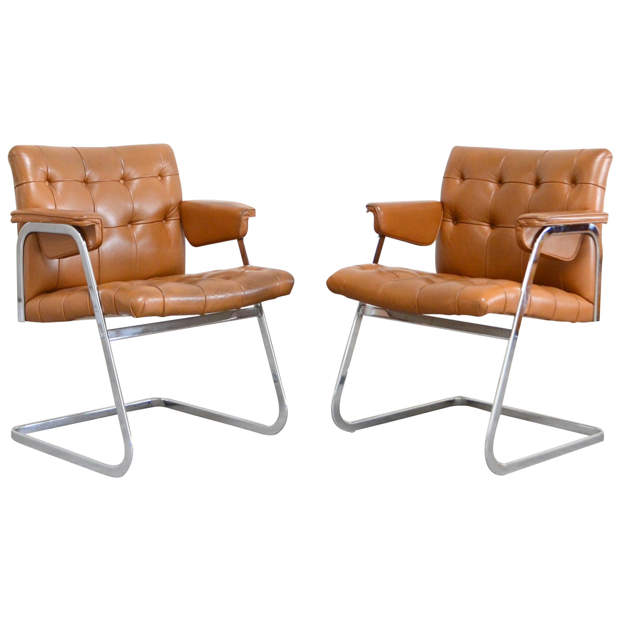 Robert Haussmann De Sede fauteuil cognac RH 305/ 304 UNESCO Softpad Chair en vente 12