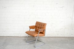 Robert Haussmann De Sede RH 305/ 304 UNESCO Softpad Chair Cognac