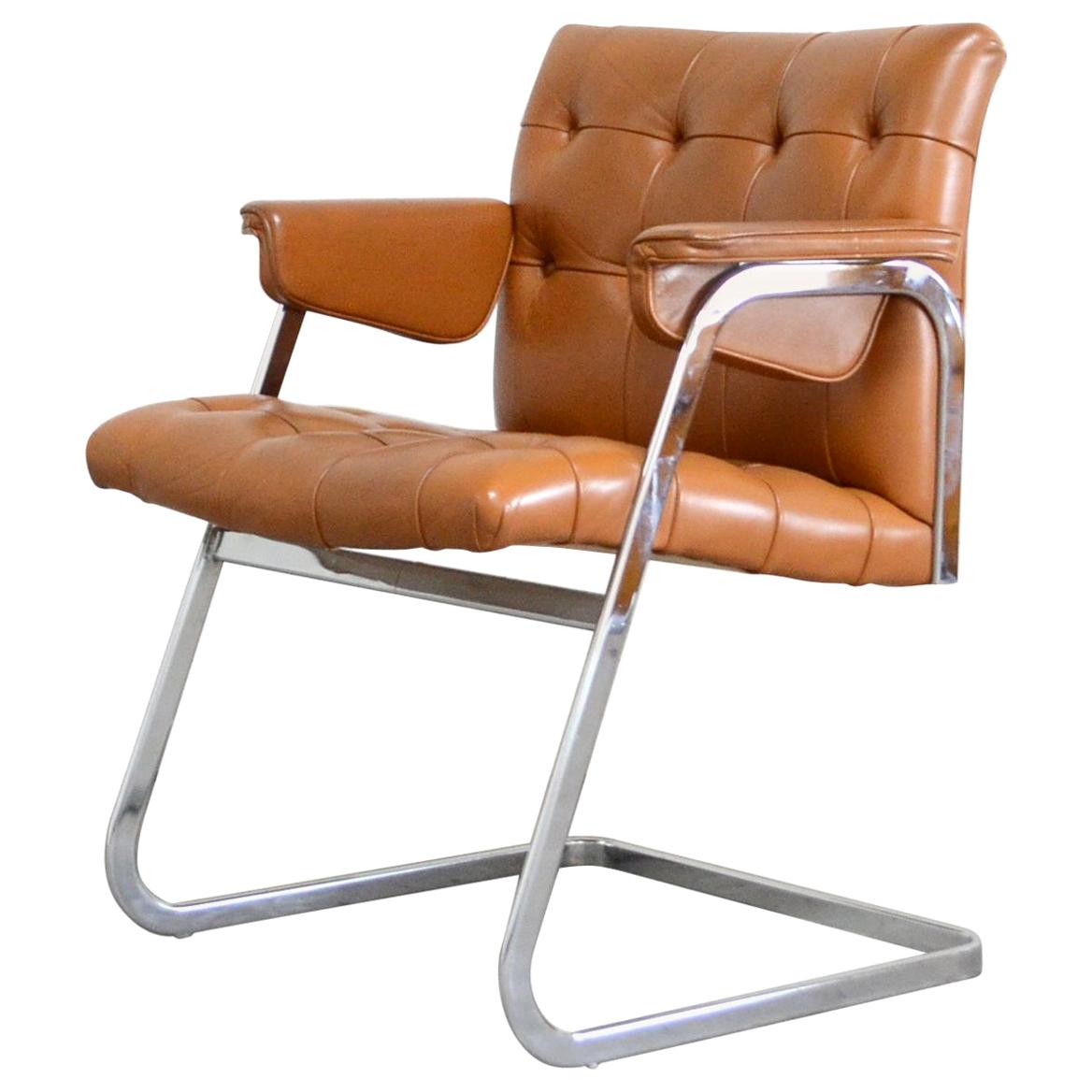 Robert Haussmann De Sede RH 305/ 304 UNESCO Softpad Chair Cognac For Sale