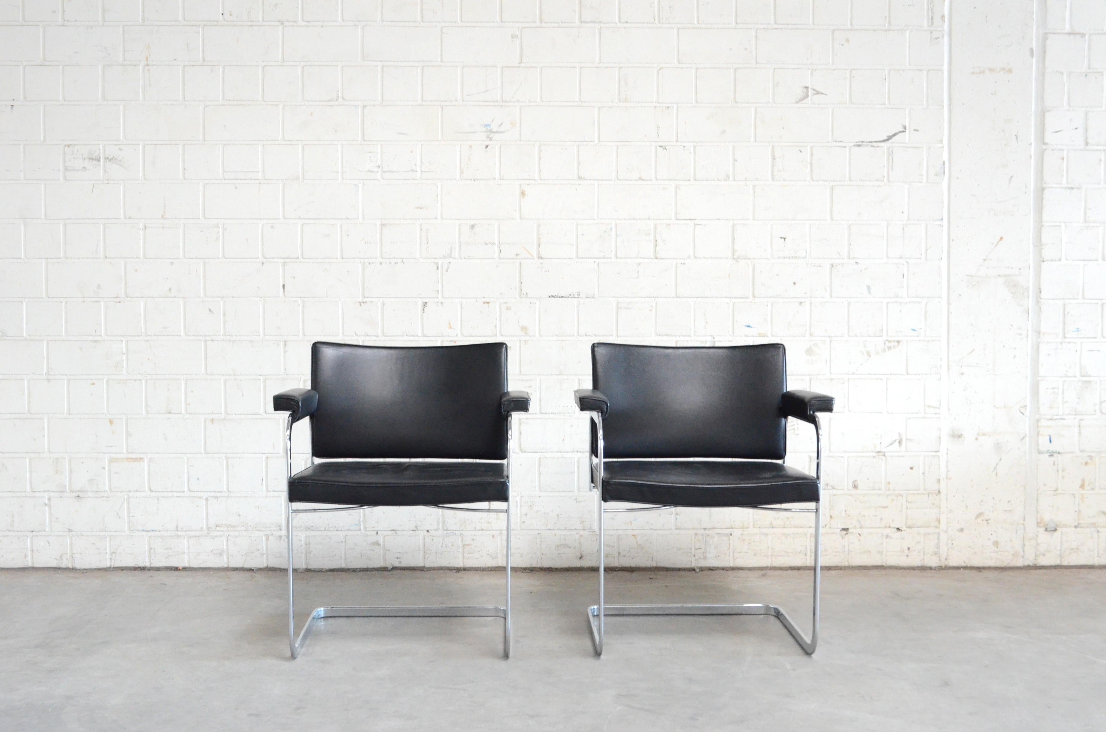 Mid-Century Modern Robert Haussmann De Sede RH 305 Chair Black For Sale