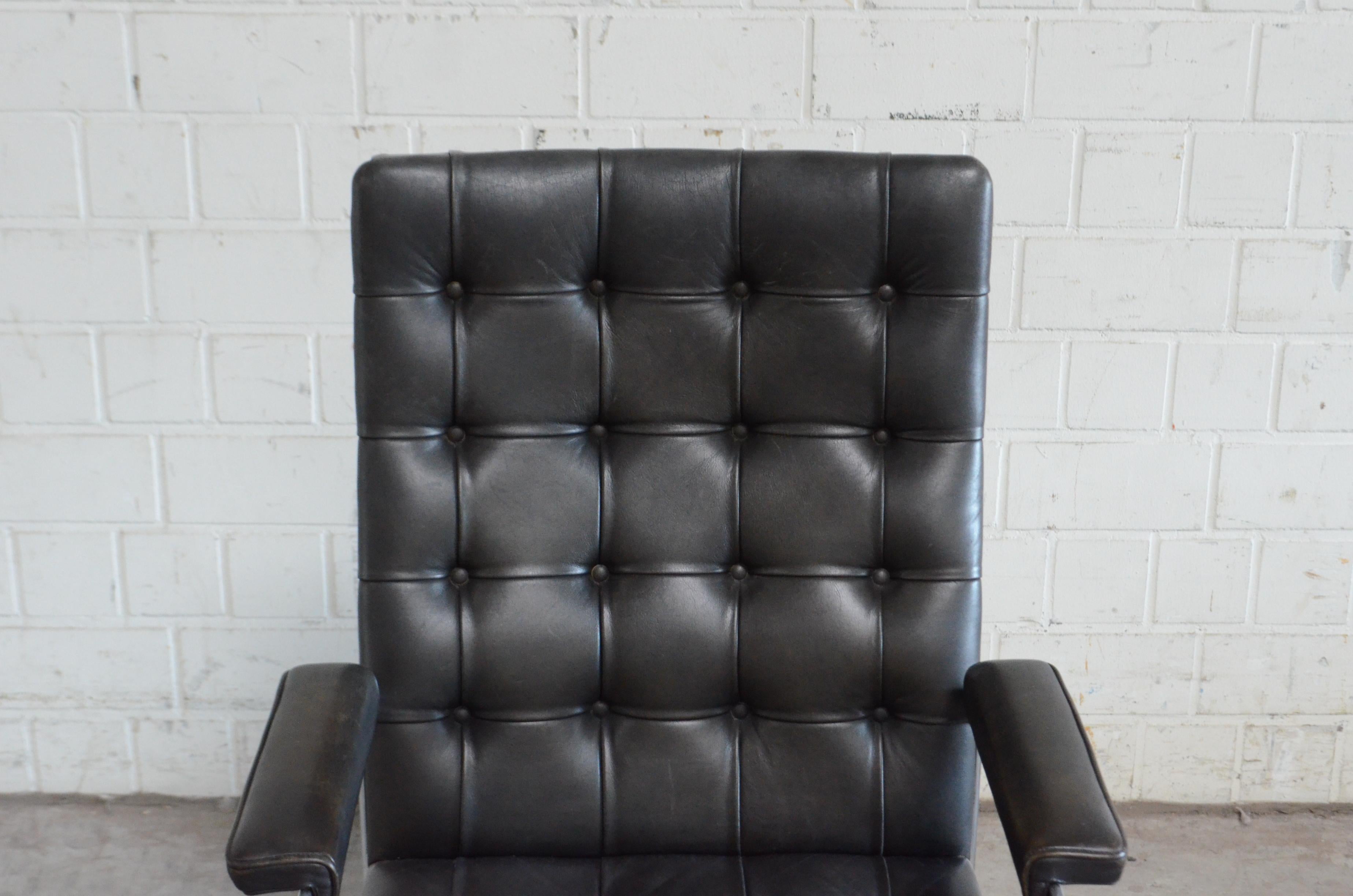 Robert Haussmann De Sede Rh 305 Highback Chair Black For Sale 1