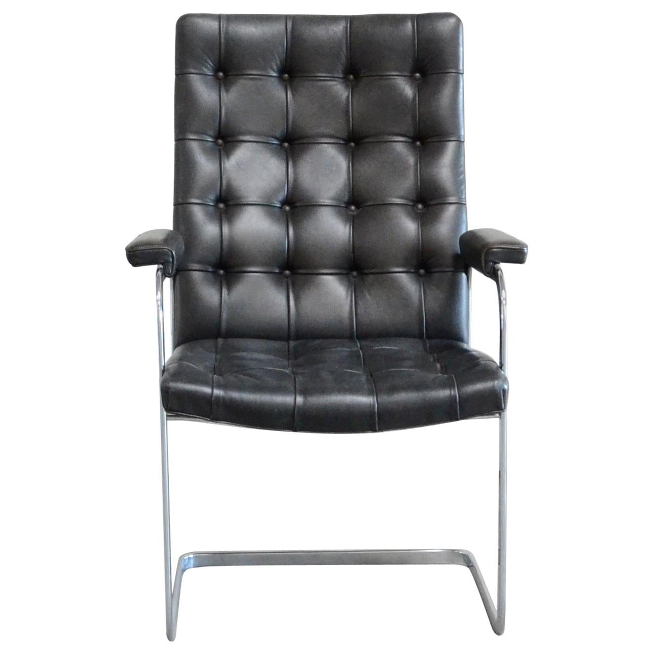 Robert Haussmann & Haussmann Rh 305 Sedia con schienale alto nera