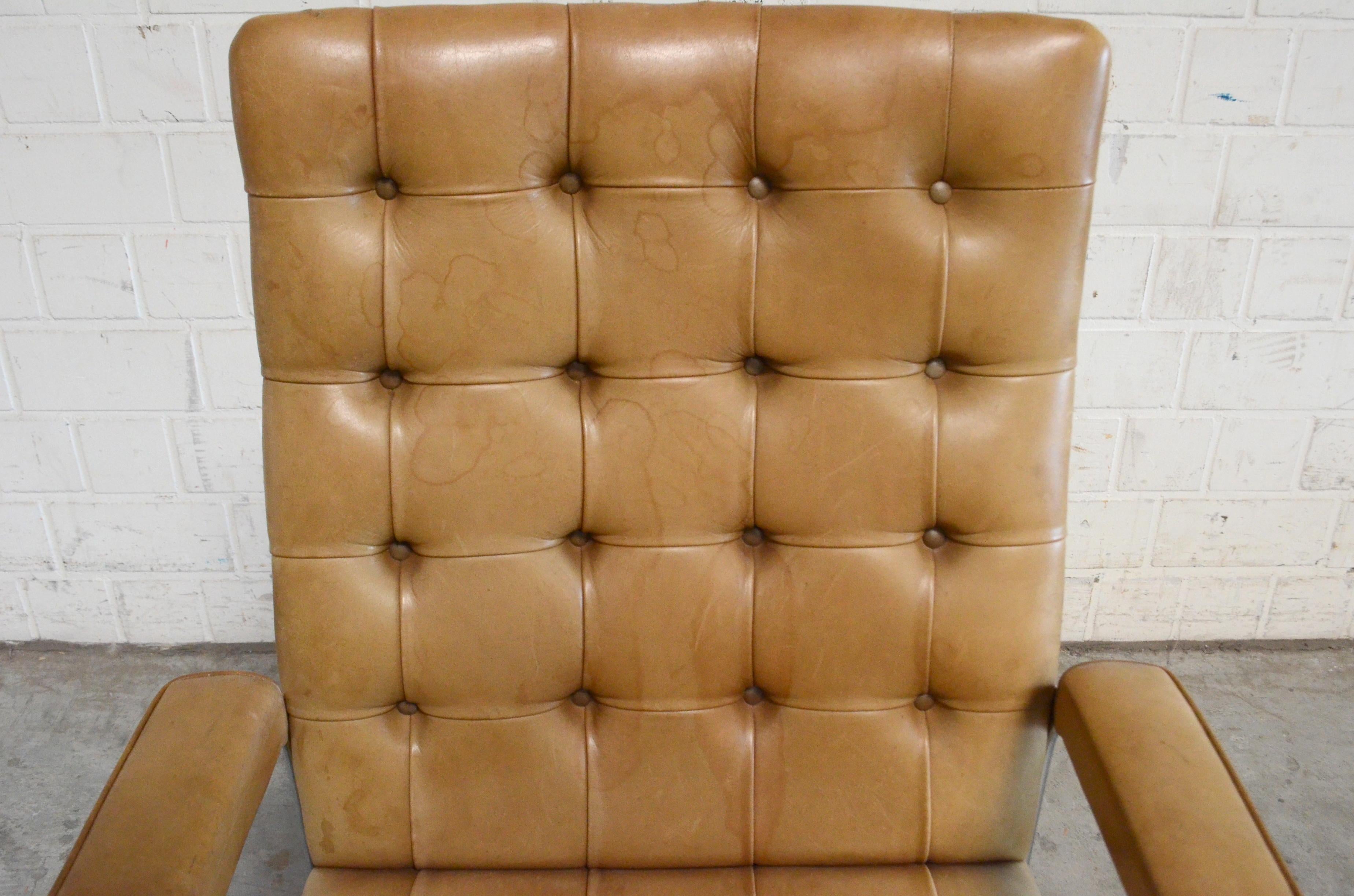 Robert Haussmann De Sede RH 305 High Back Chair Cognac For Sale 3