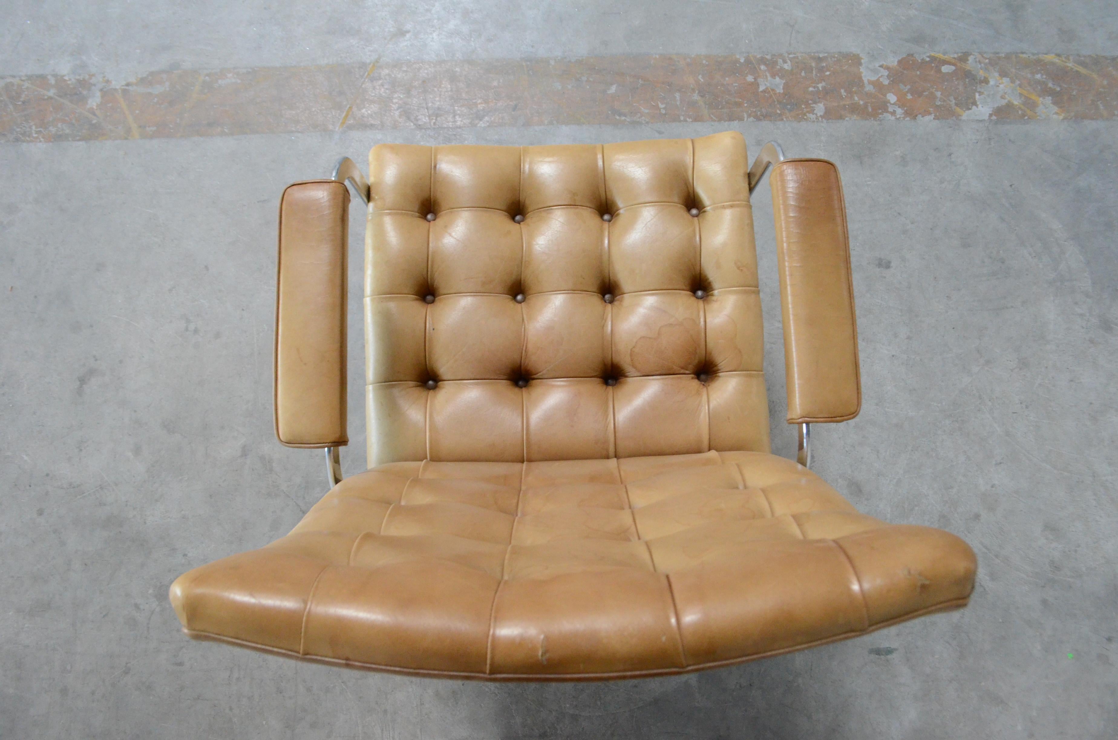 Robert Haussmann De Sede RH 305 Highback Chair Cognac For Sale 11