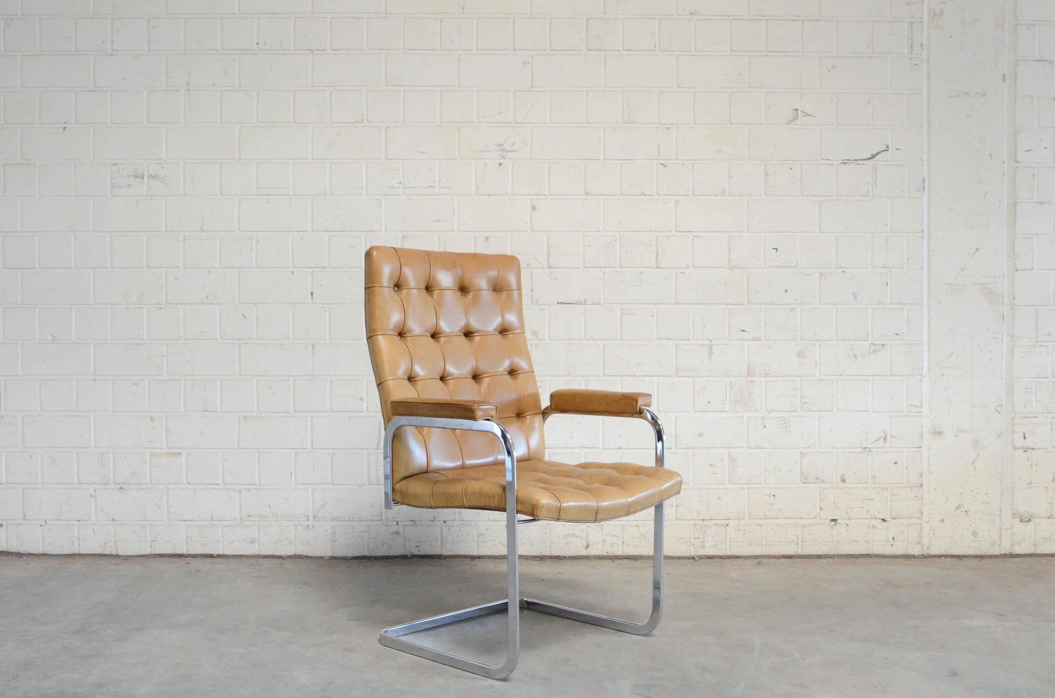 Robert Haussmann De Sede RH 305 Highback Chair Cognac In Good Condition For Sale In Munich, Bavaria