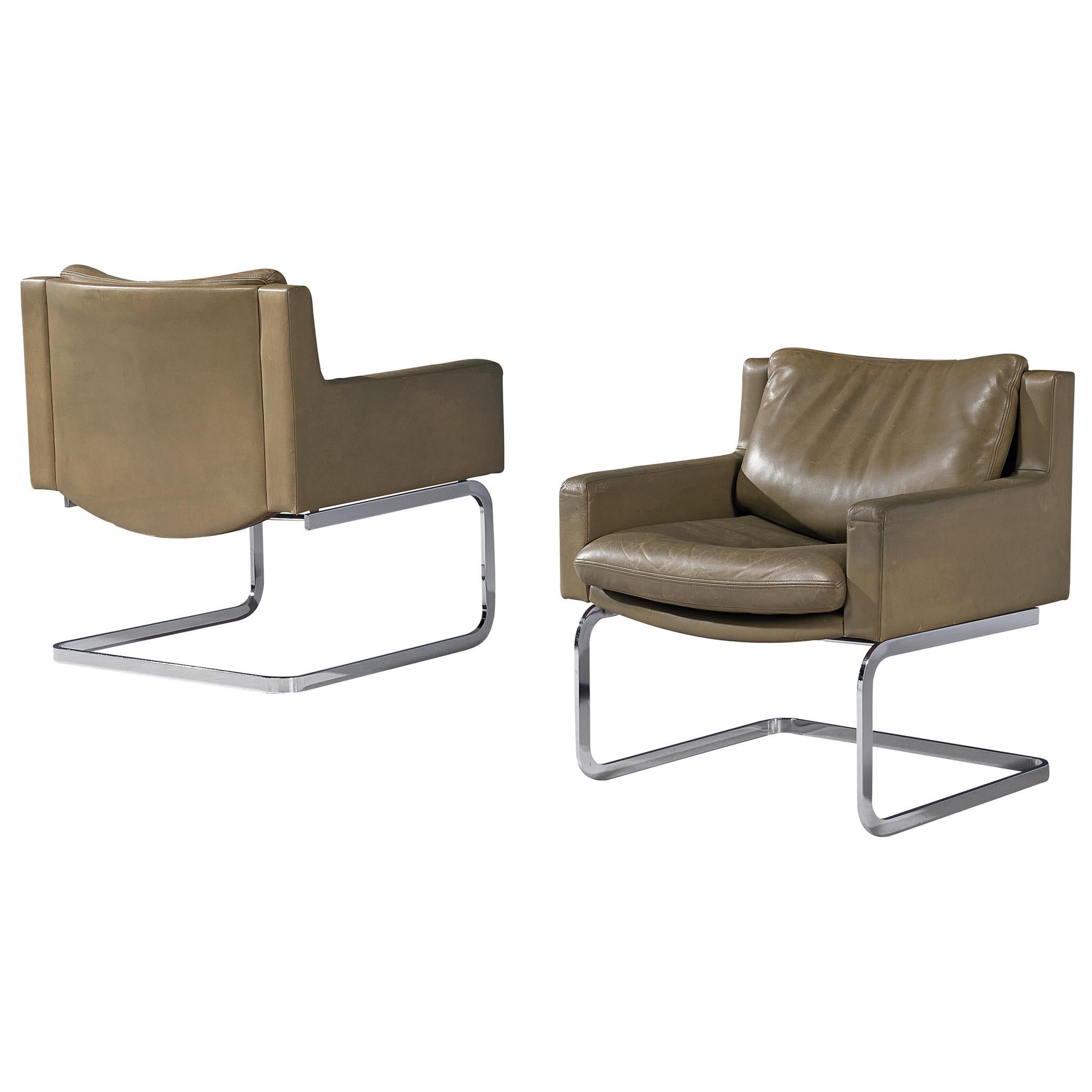 Robert Haussmann for De Sed  'DS-201' Armchairs in Leather