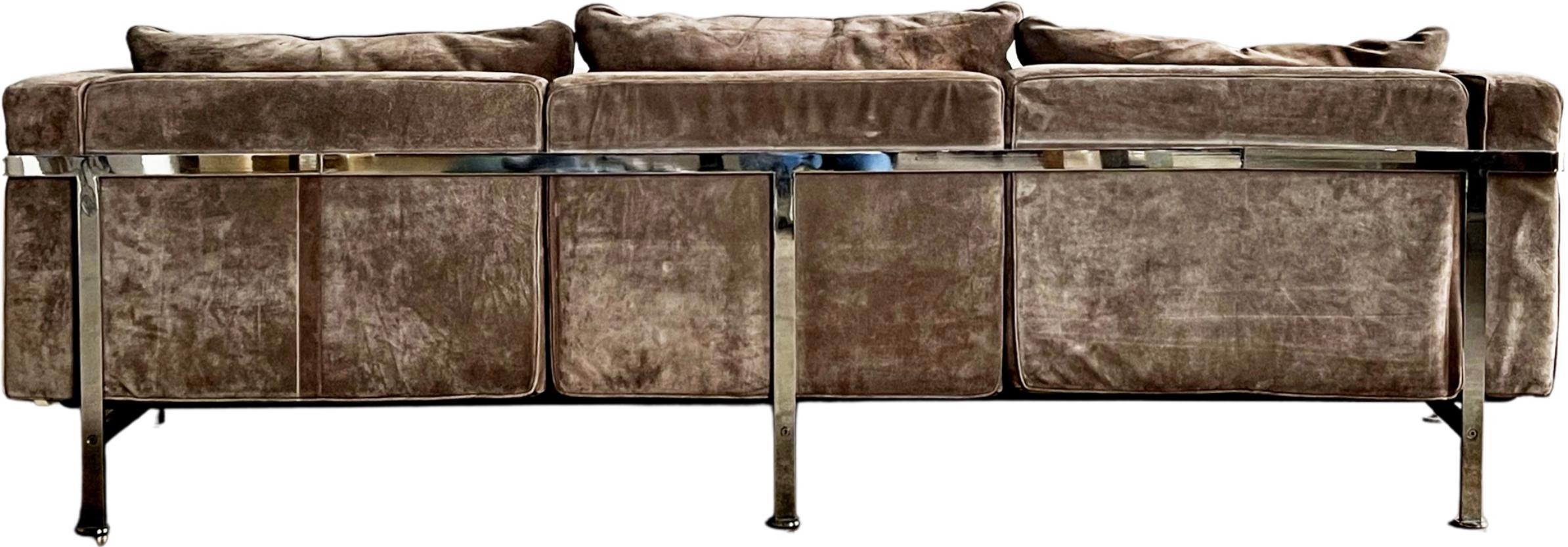 Bauhaus Robert Haussmann for De Sede RH 302, Original Suede Sofa