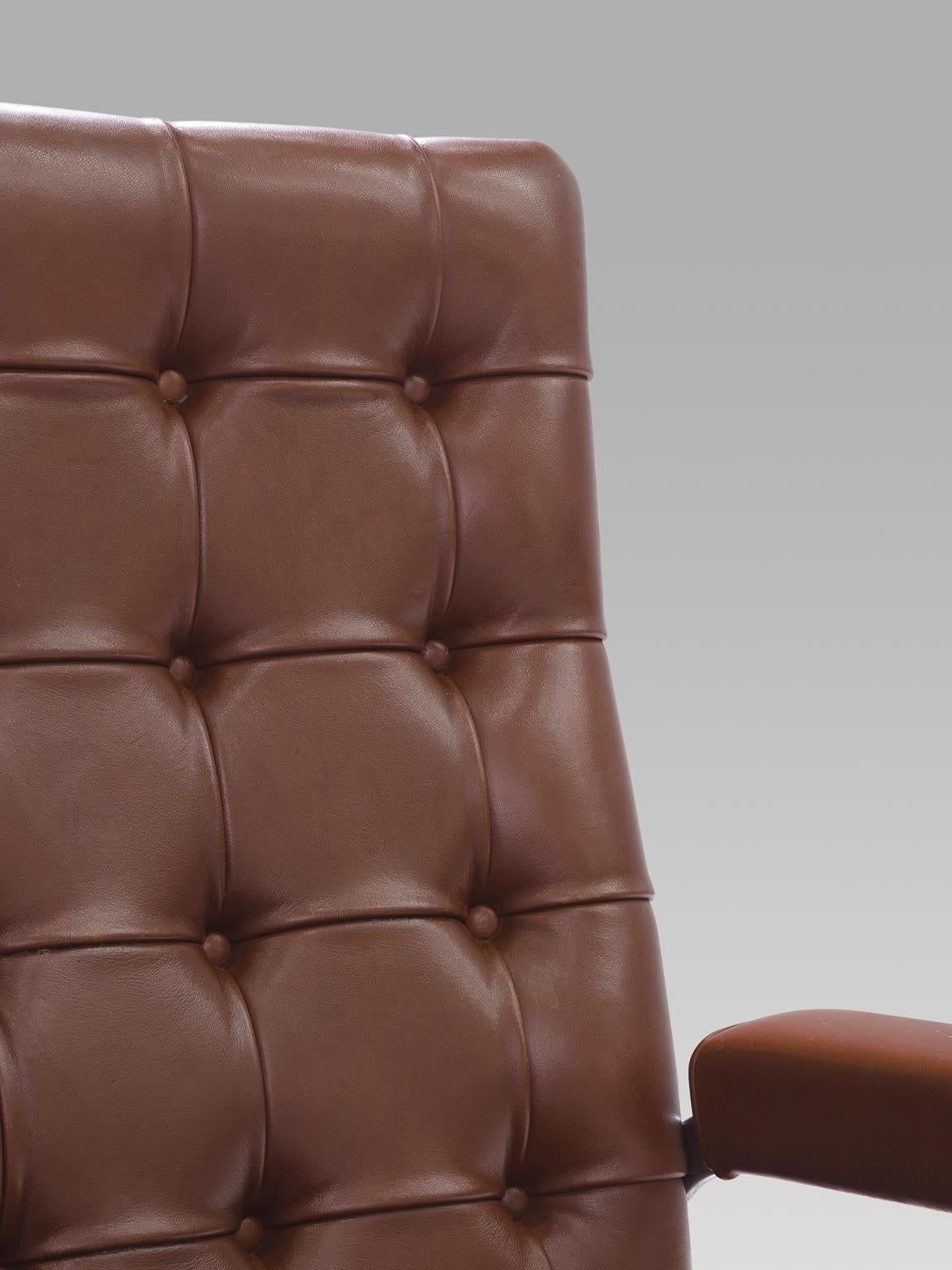 Robert Haussmann for De Sede Set of Eight Leather Chairs  1
