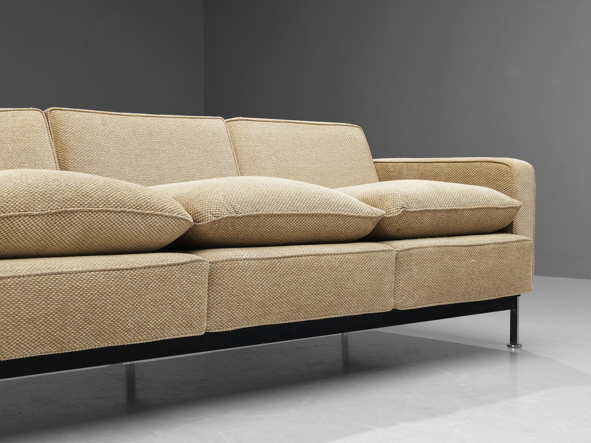 Mid-20th Century Robert Haussmann for De Sede Sofa in Beige Upholstery  For Sale