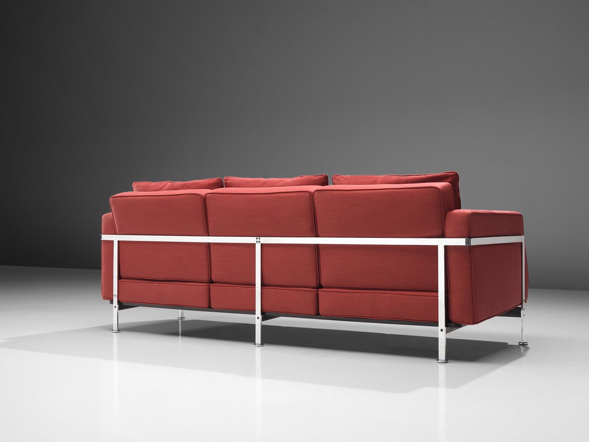 Mid-20th Century Robert Haussmann for De Sede Sofas in Red Upholstery For Sale