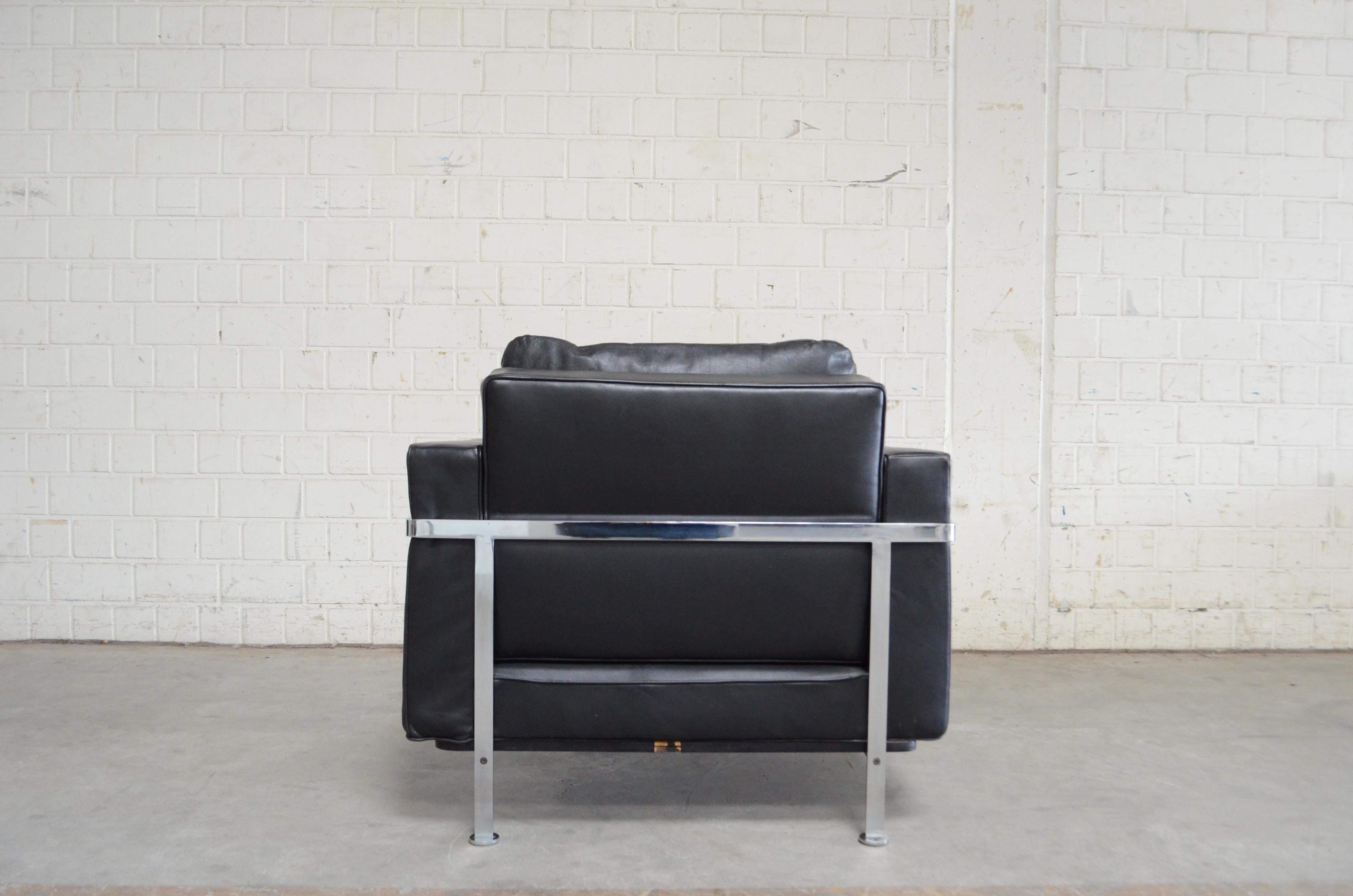 Robert Haussmann Hans Kaufeld / De Sede RH 302 Leather Armchair First Edition For Sale 8