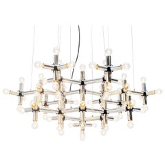 Robert Haussmann Lichtstruktur Chandelier Swiss Lamp, 1969