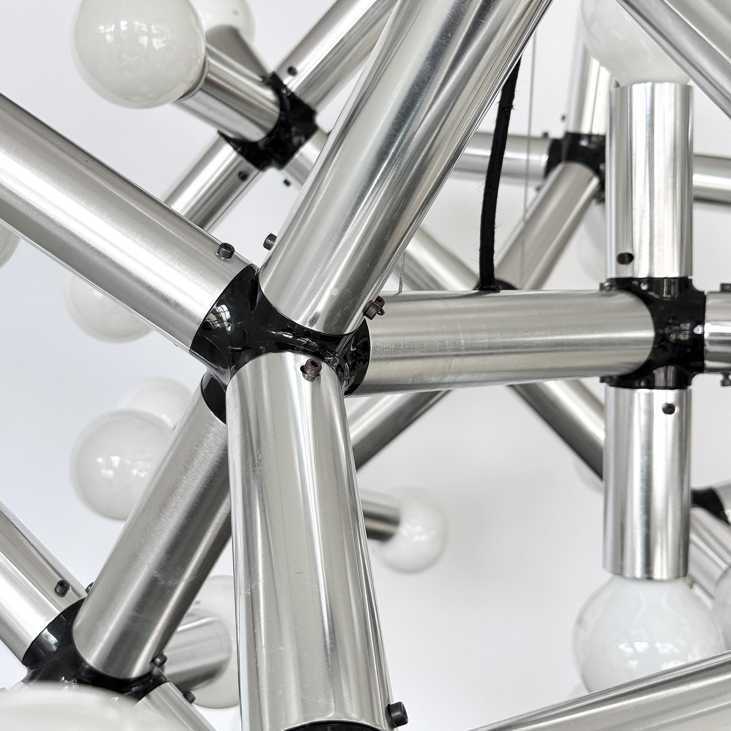 Robert Haussmann Monumental 50 Light Molecule Light Structure Chandelier  For Sale 5