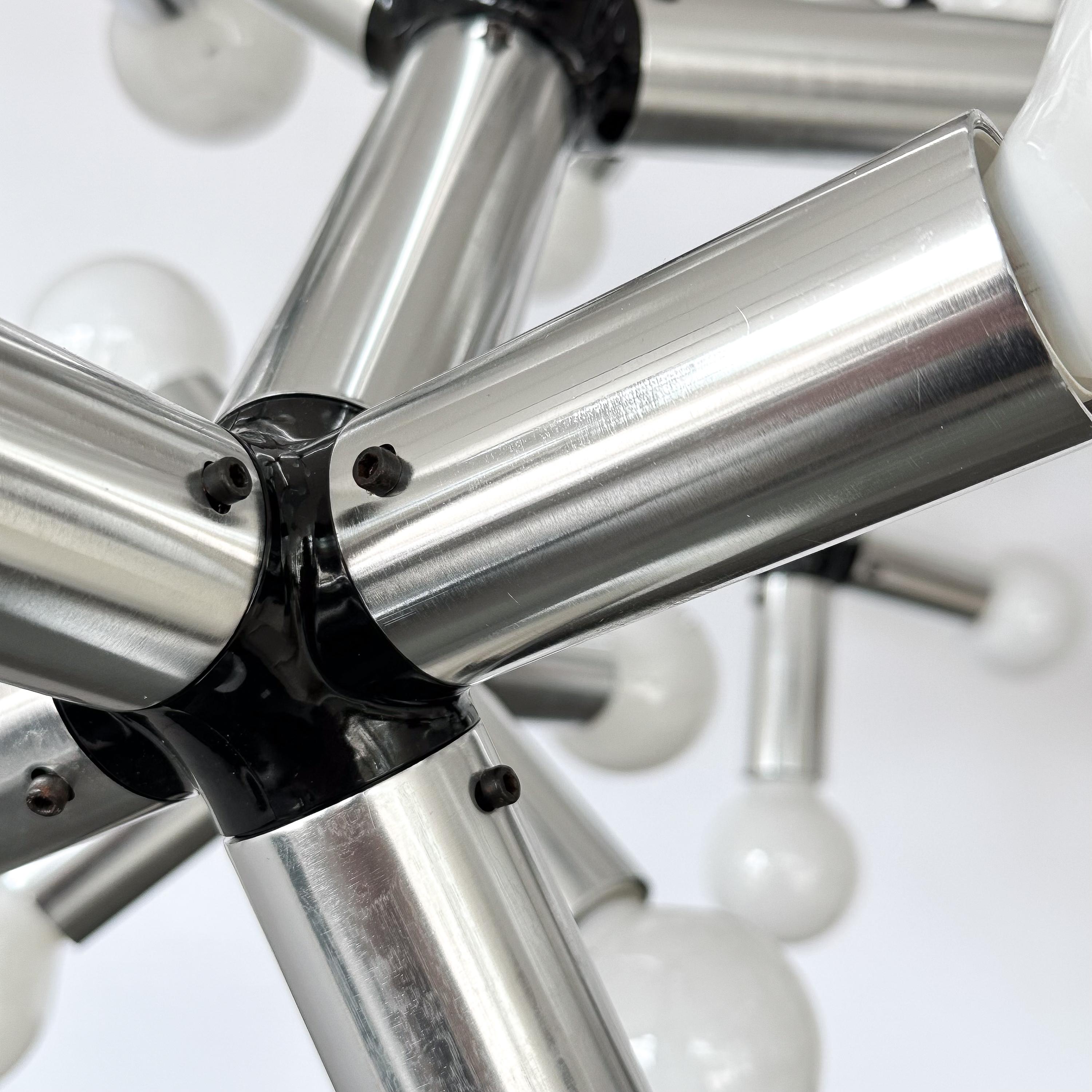 Robert Haussmann Monumental 50 Light Molecule Light Structure Chandelier  For Sale 6