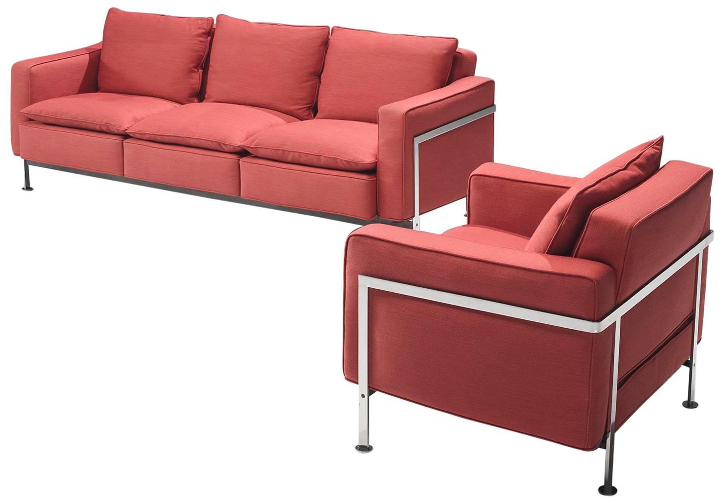 Robert Haussmann Red Living Room Set