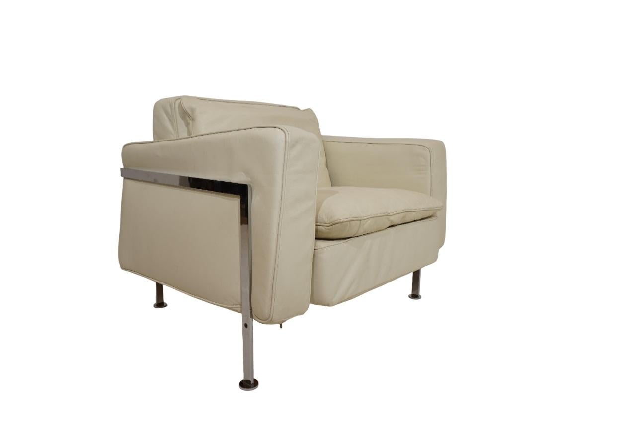 Robert Haussmann RH 302 leather armchair for De Sede/Hans Kaufeld For Sale 4