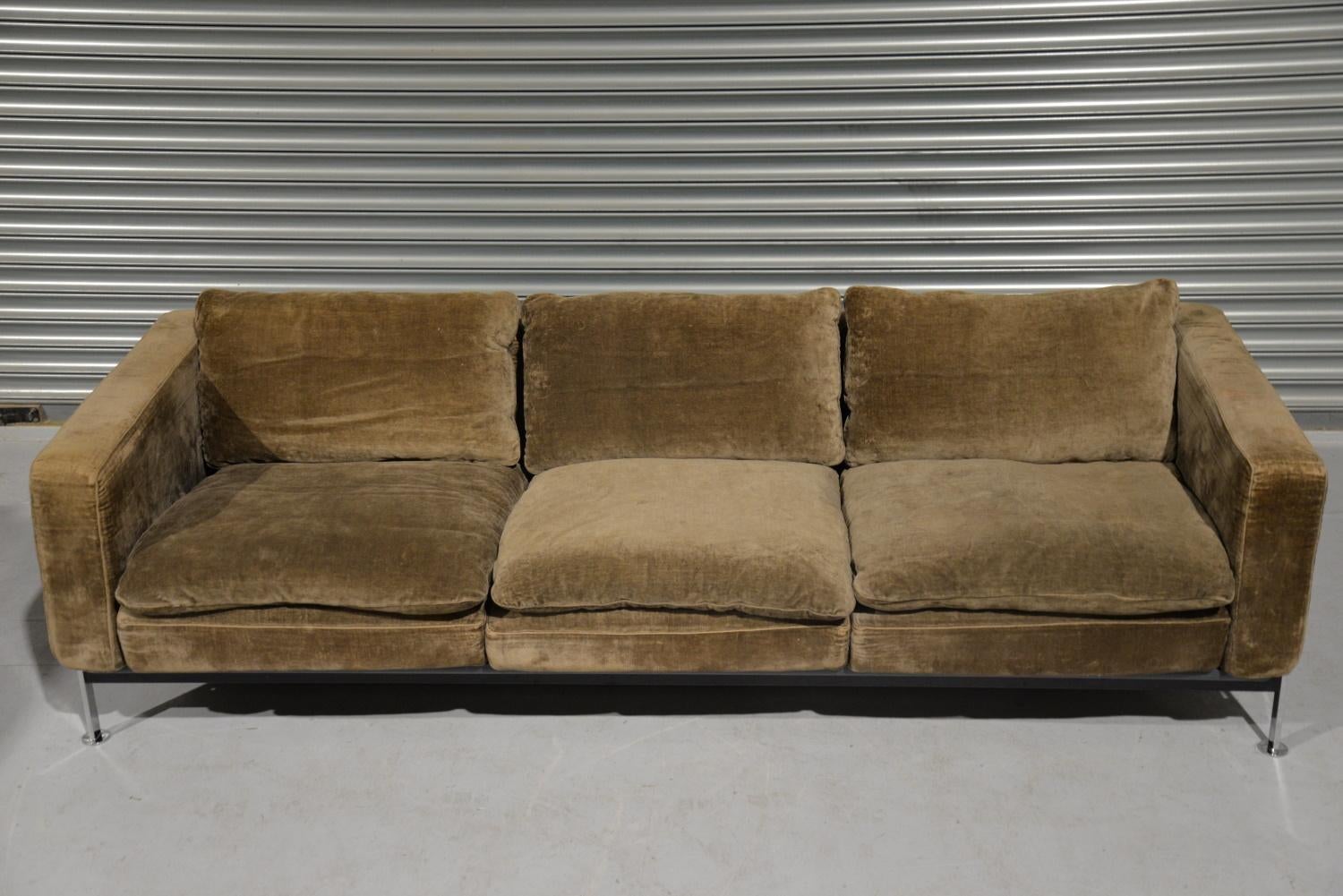 Mid-Century Modern Robert Haussmann RH 302 Three Seater Sofa for de Sede, Switzerland, 1960s For Sale