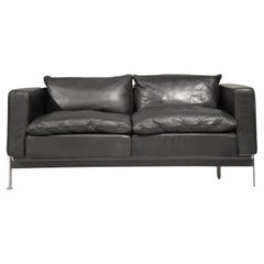 Robert Haussmann Rh 302 Two-Seater Leather Sofa Manufactured by De Sede