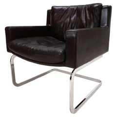 Robert Haussmann RH201 leather armchair for De Sede, 1960