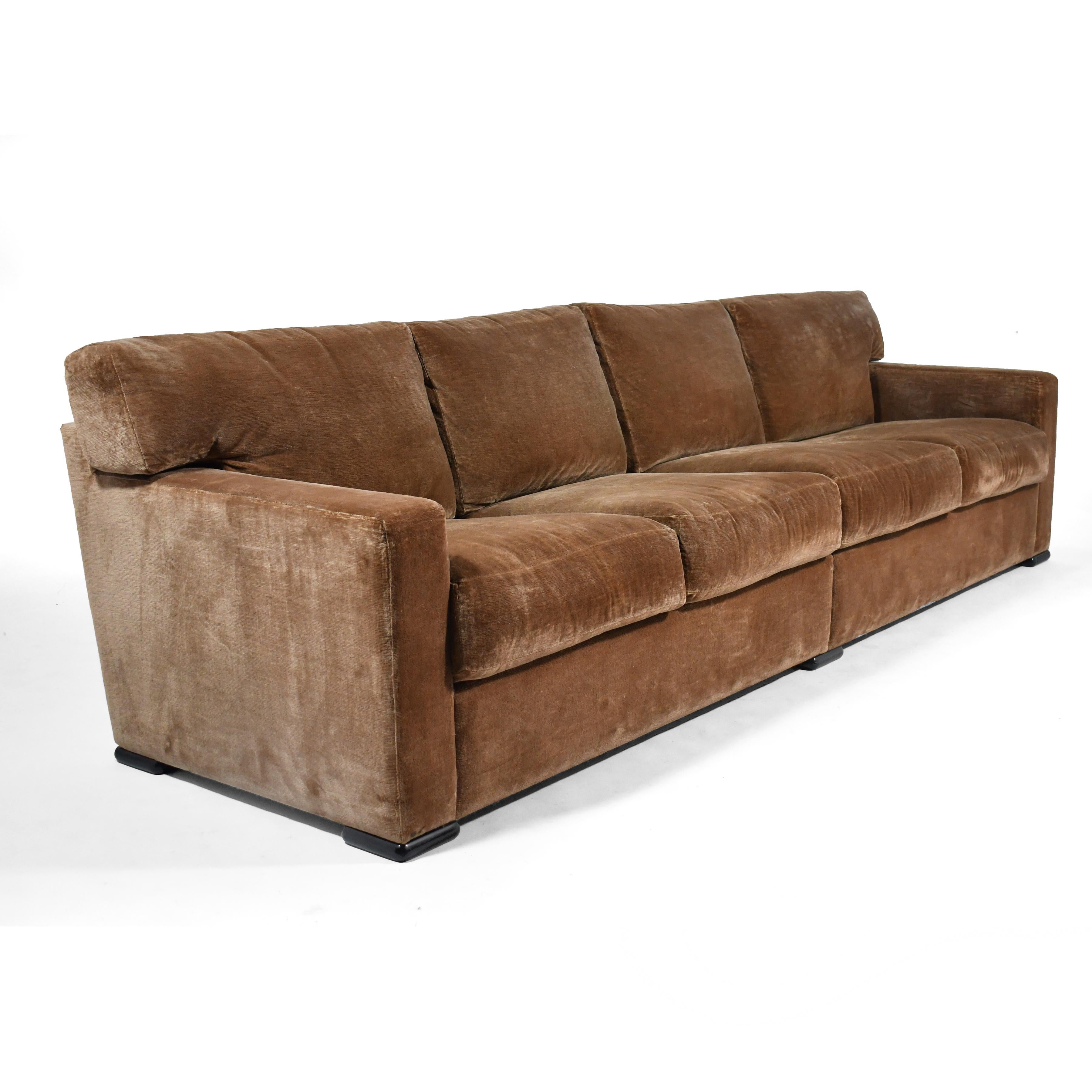 A classically designed and proportioned sofa, the stately 