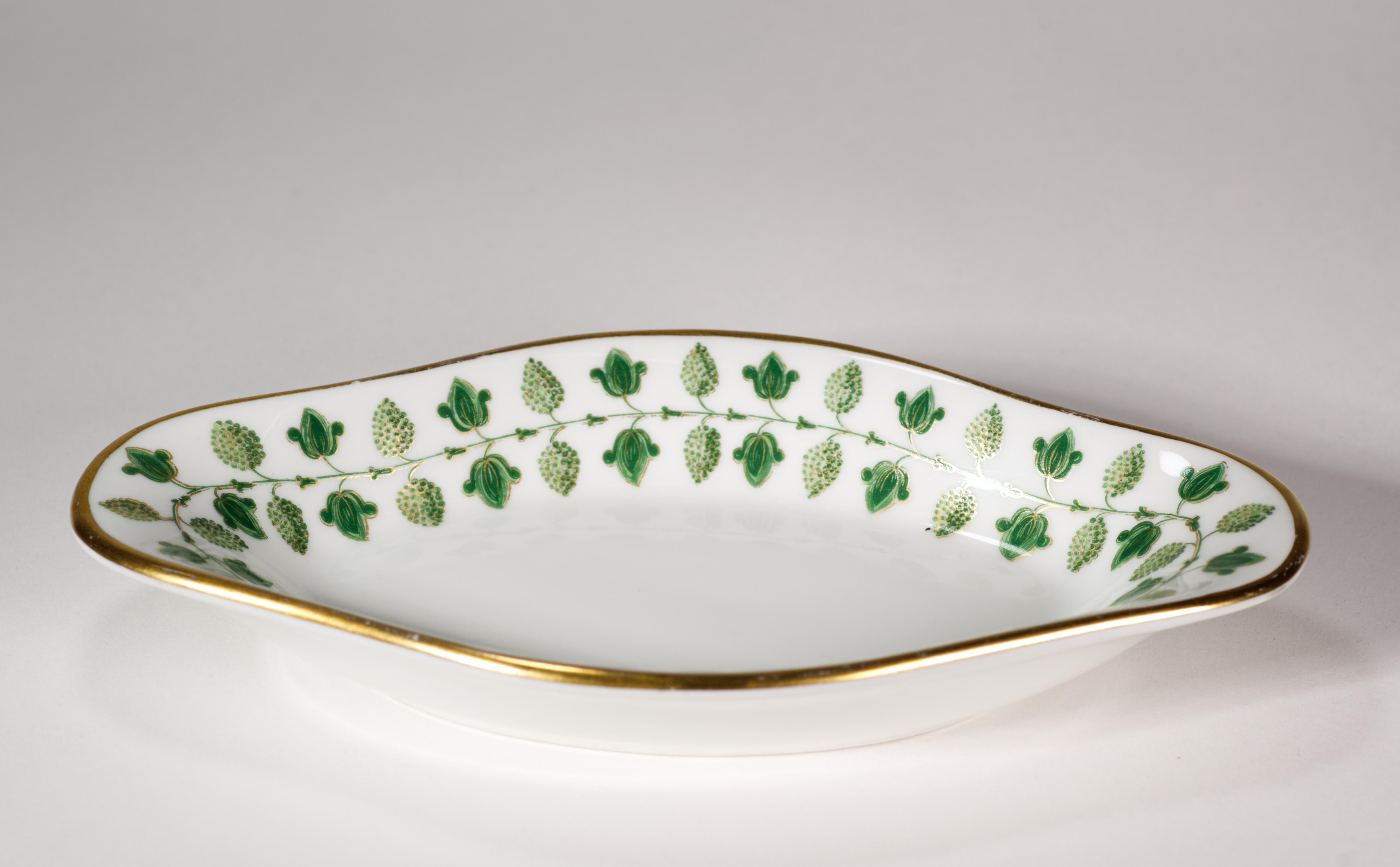 Hand-Painted Robert Haviland & Parlon Limoges Matignon Green Ravier or Small Tray
