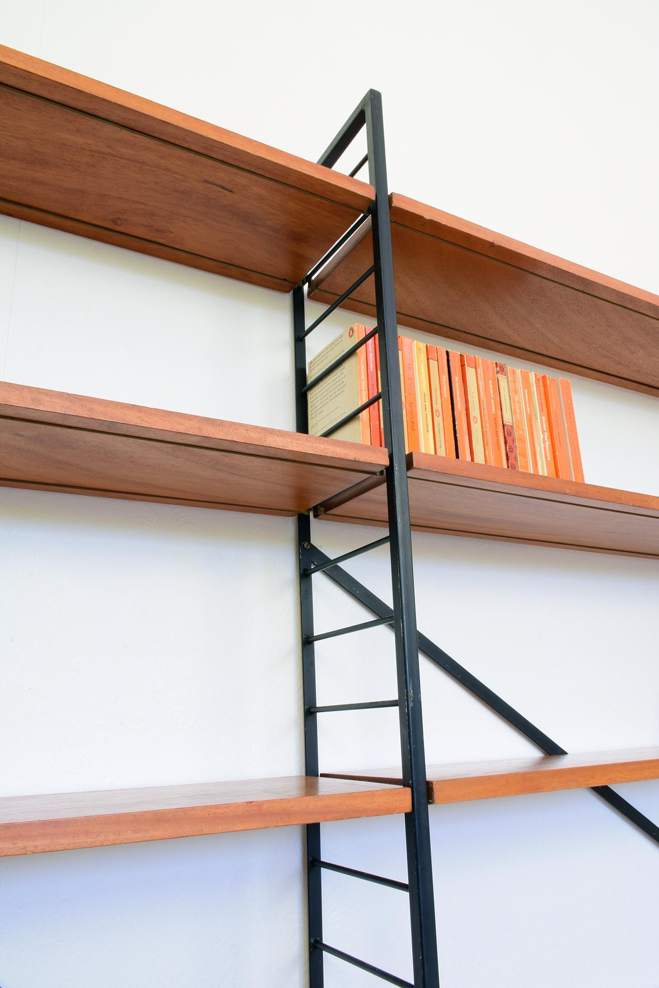 British Robert Heal, Staples Ladderax Shelving Unit, Similar to String/Strinning Shelves