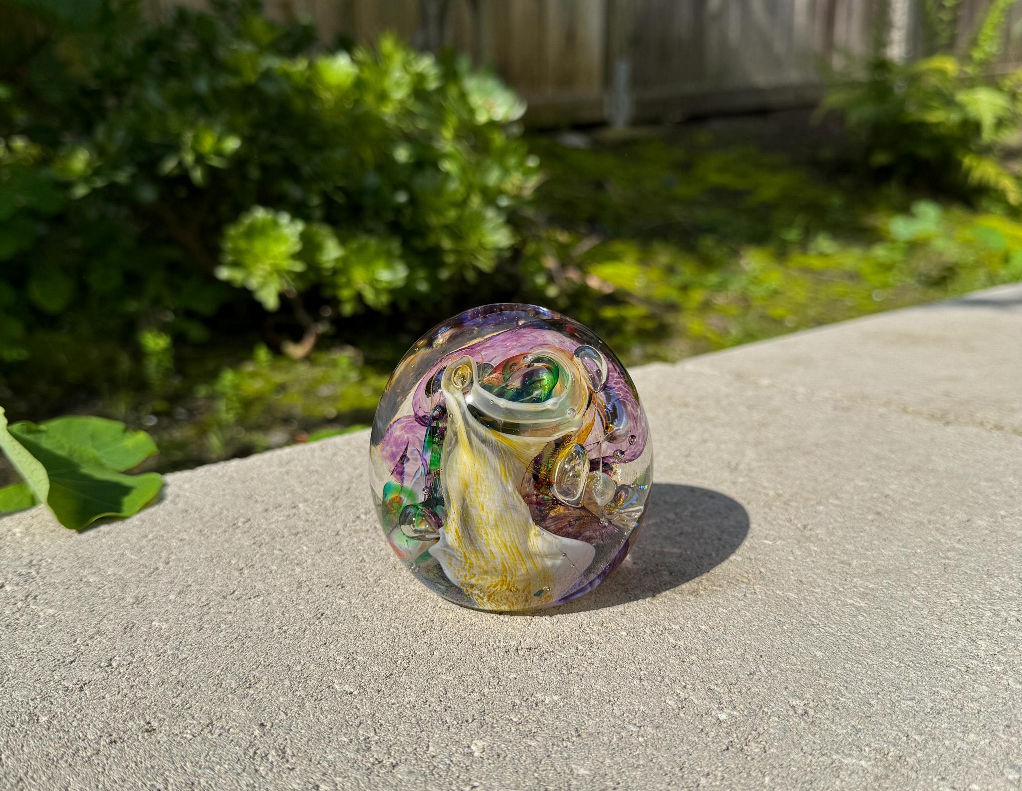 Robert Held Sculptural Art Glass Paperweight, Canada, 20th Century In Good Condition For Sale In San Juan Capistrano, CA