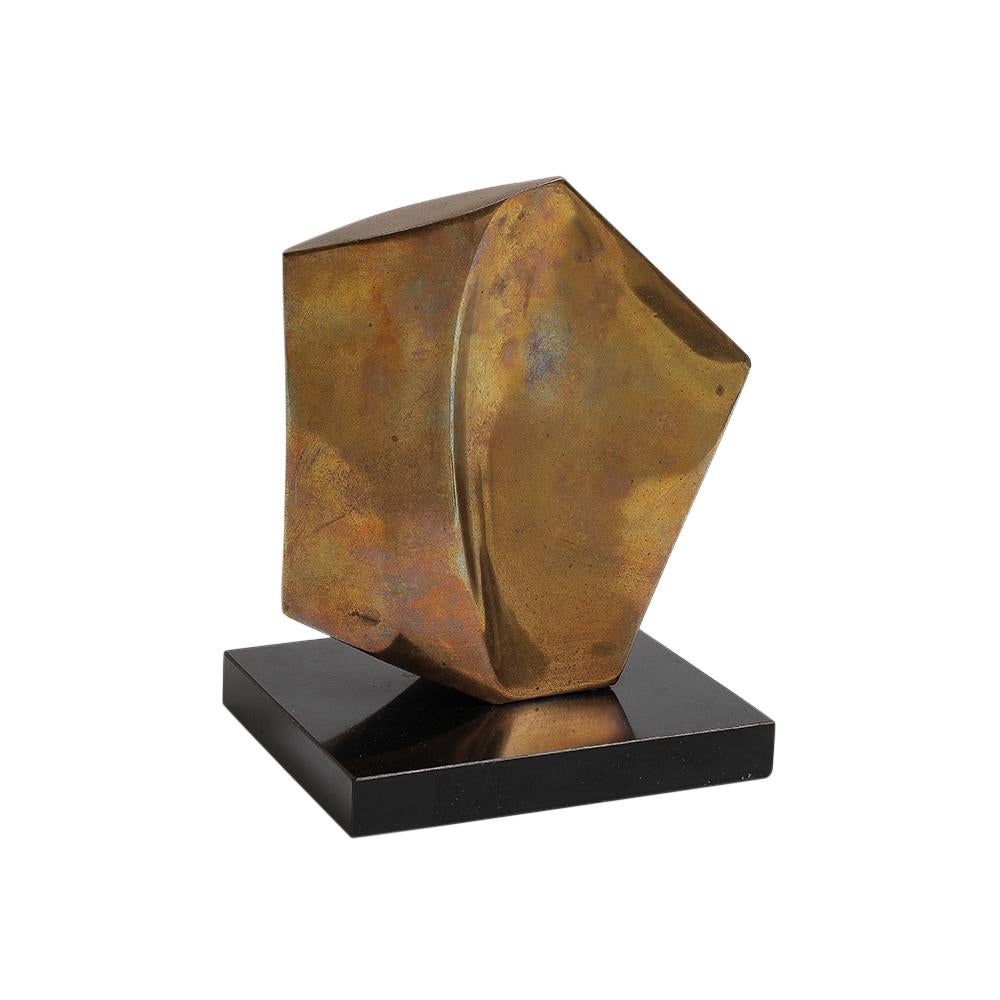 Mid-Century Modern Robert Helsmoortel Bronze Sculpture, Abstract, Biomorphic, Signed For Sale