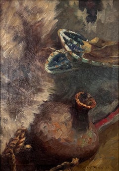 Native American Still Life.  Ashcan Painter - New Mexico Early 20th Century.