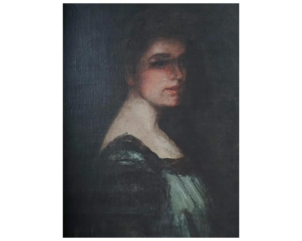 Robert Henri Antique American Portrait Painting In Good Condition For Sale In New York, NY