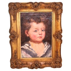 Antique Portrait of Young boy Robert Henri
