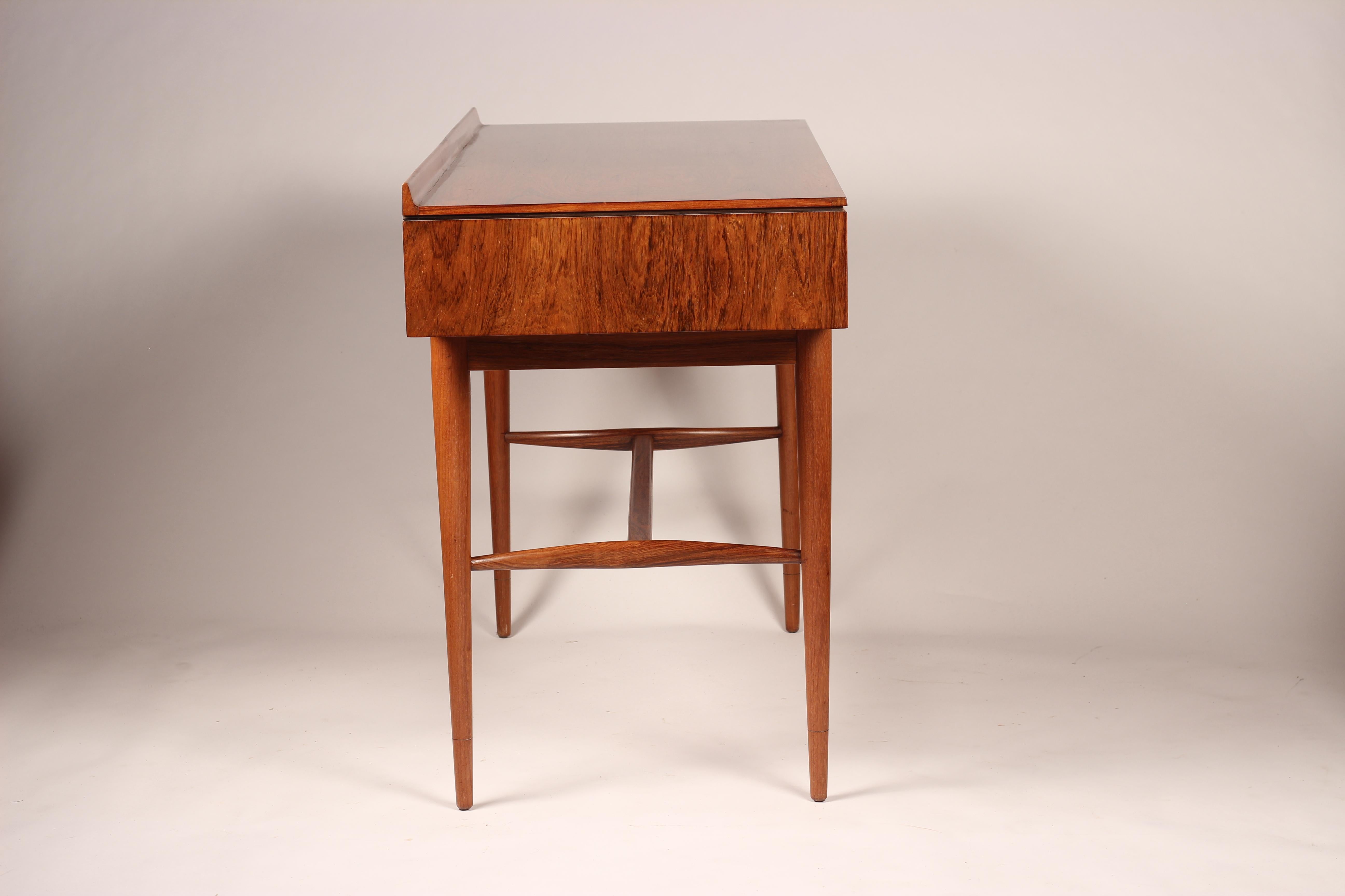 Mahogany Mid Century Robert Heritage Desk or Console Table in Rosewood and Teak