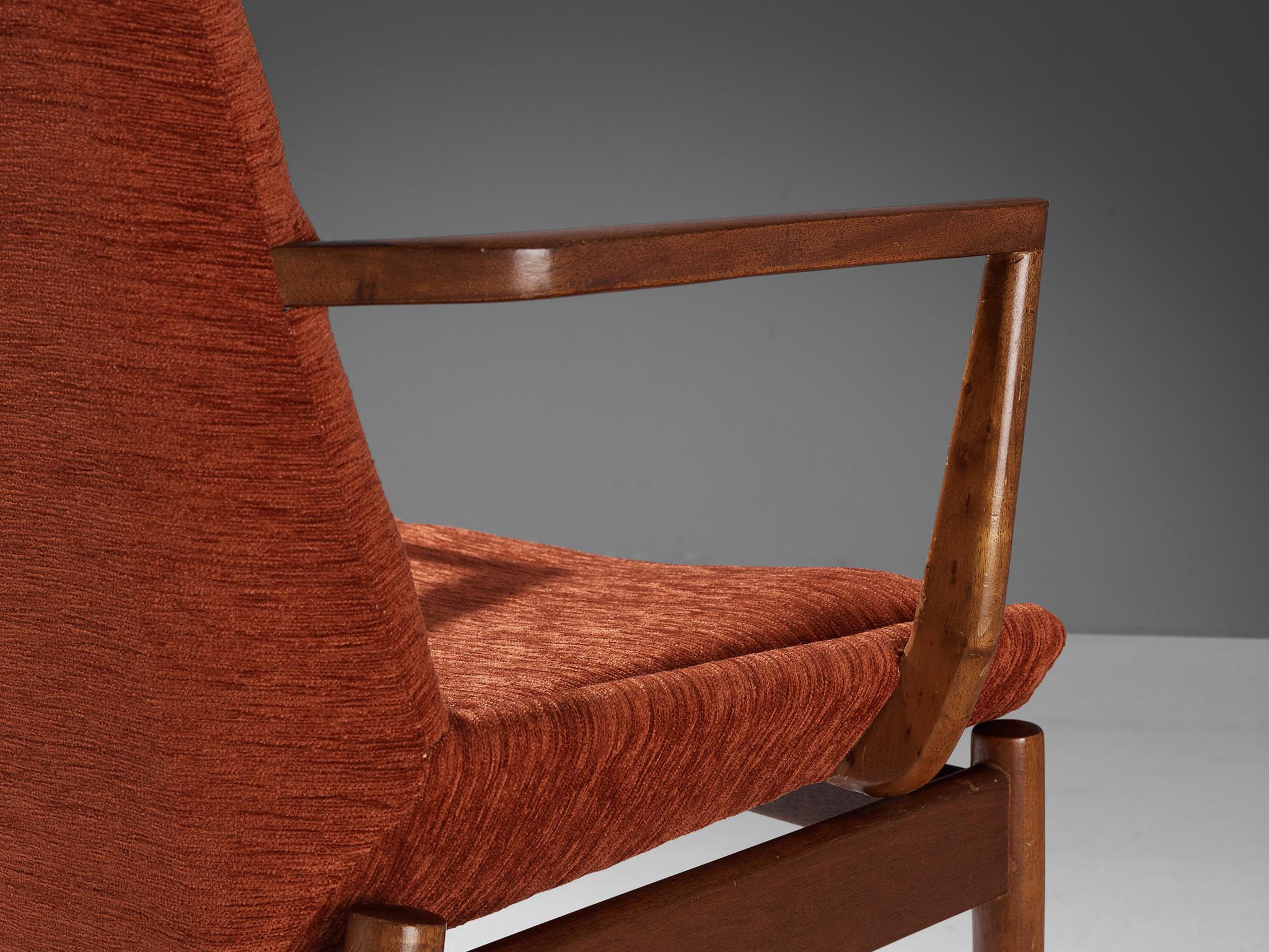 Mid-20th Century Robert Heritage for Archie Shine Armchairs in Mahogany and Corduroy  For Sale