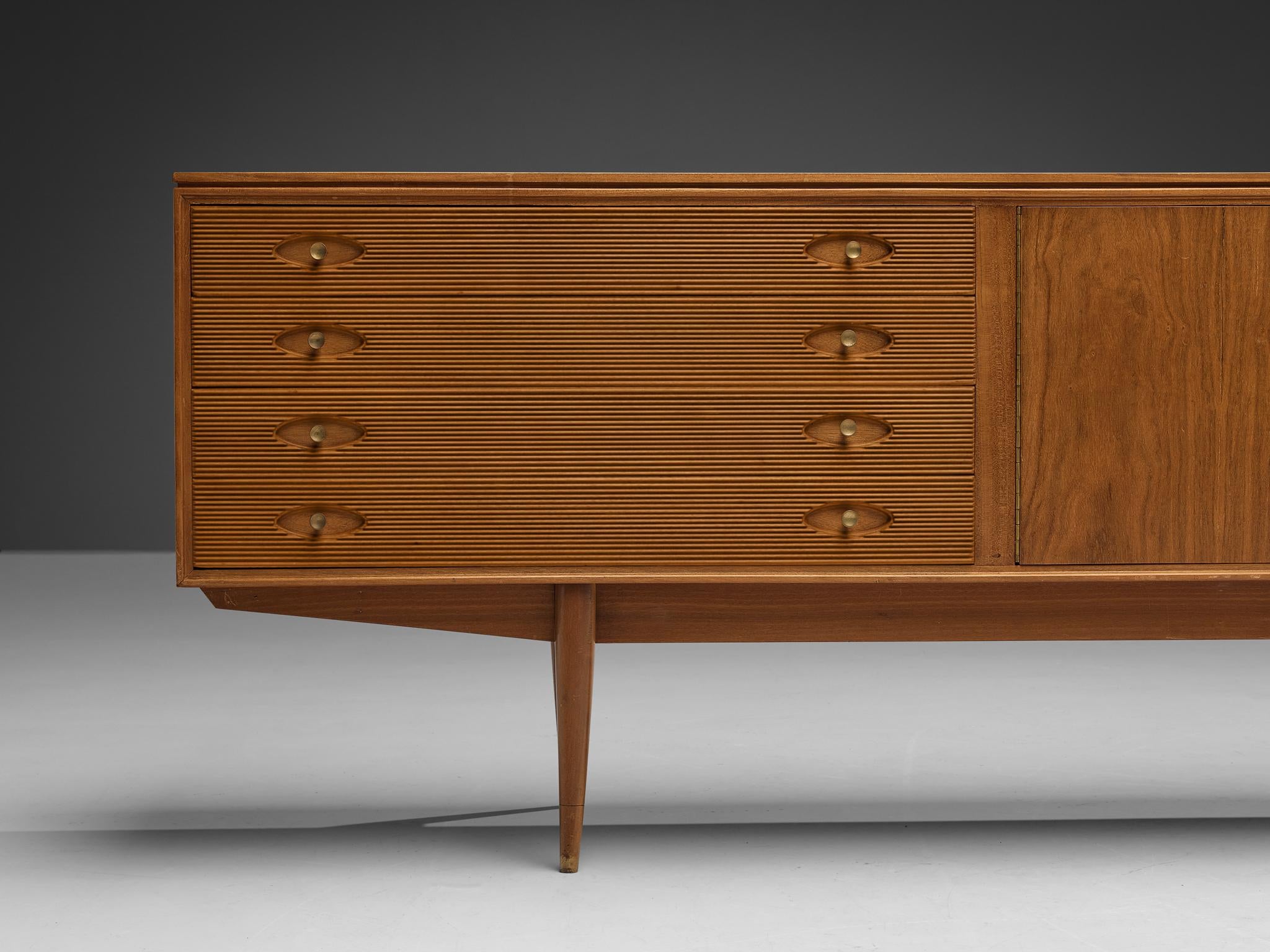 Mid-Century Modern Robert Heritage for Archie Shine ‘Hamilton’ Sideboard in Walnut and Brass