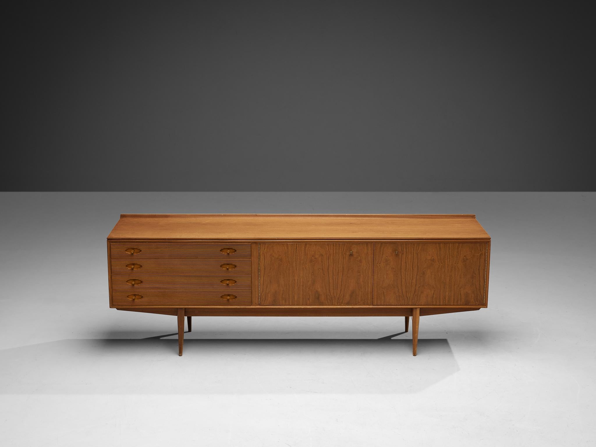 Mid-20th Century Robert Heritage for Archie Shine ‘Hamilton’ Sideboard in Walnut and Brass