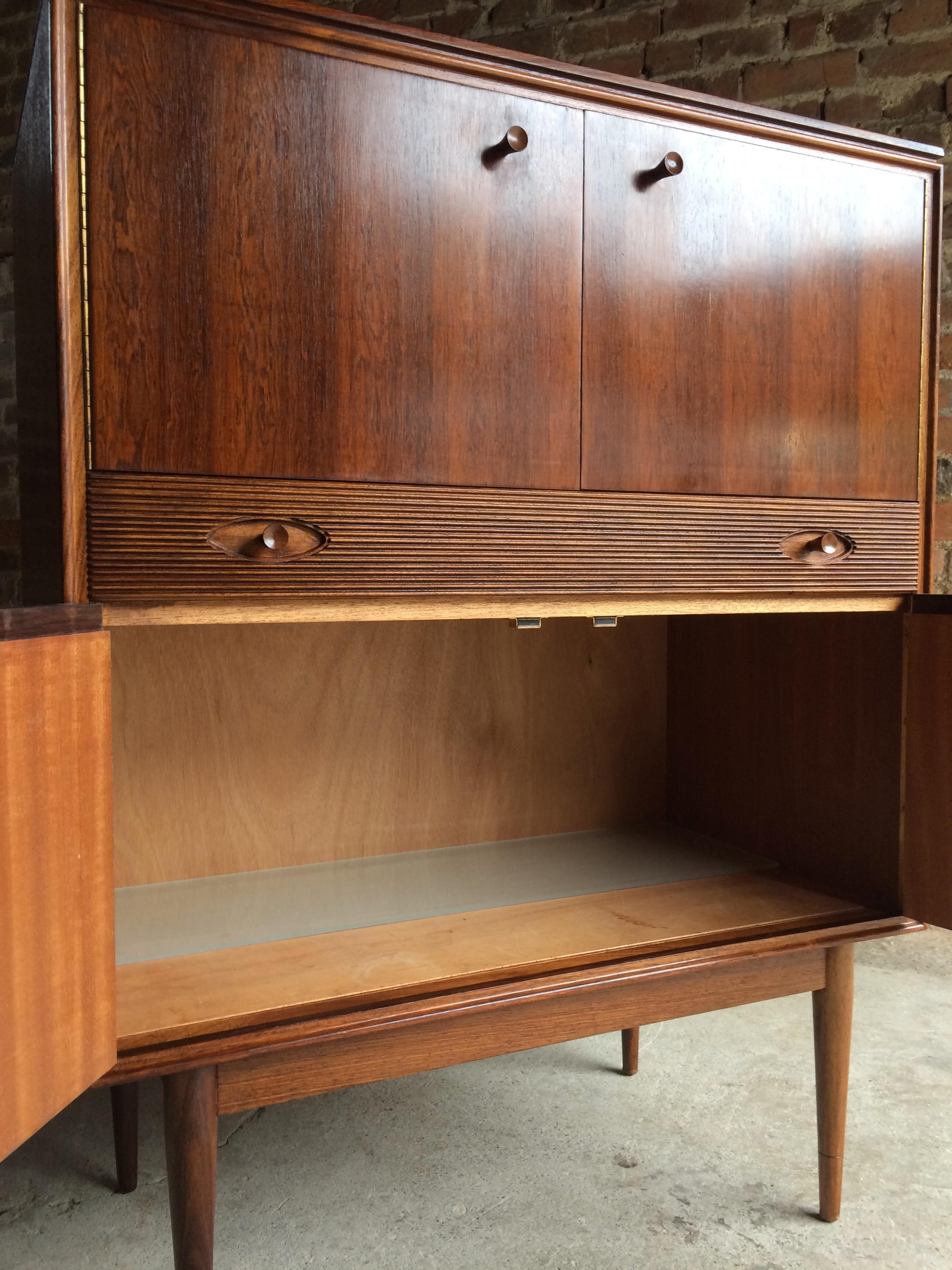 Robert Heritage for Archie Shine Rosewood Cocktail Cabinet Hamilton Range 1960s 4